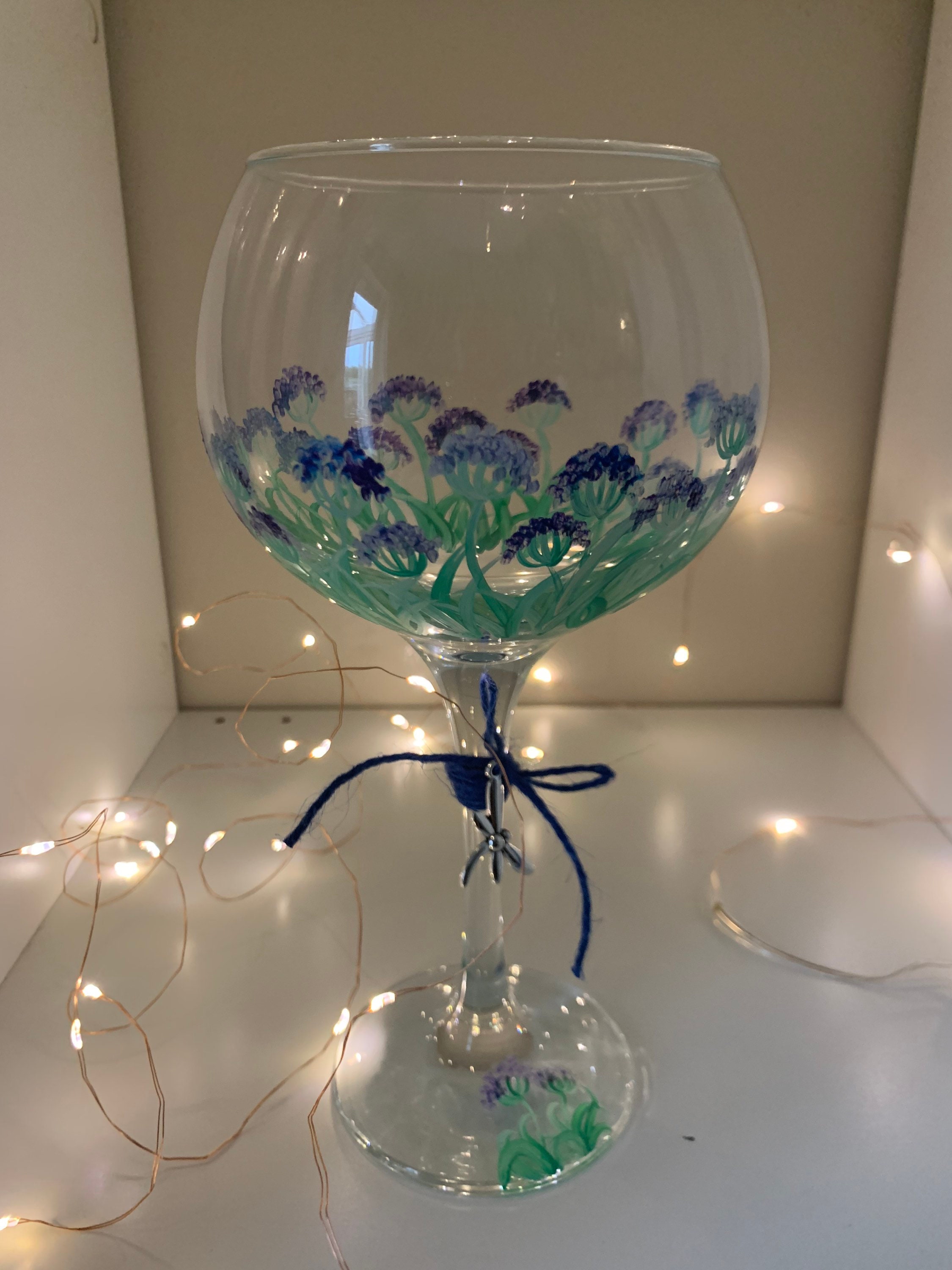 Hand Painted Gin Glass Etsy UK