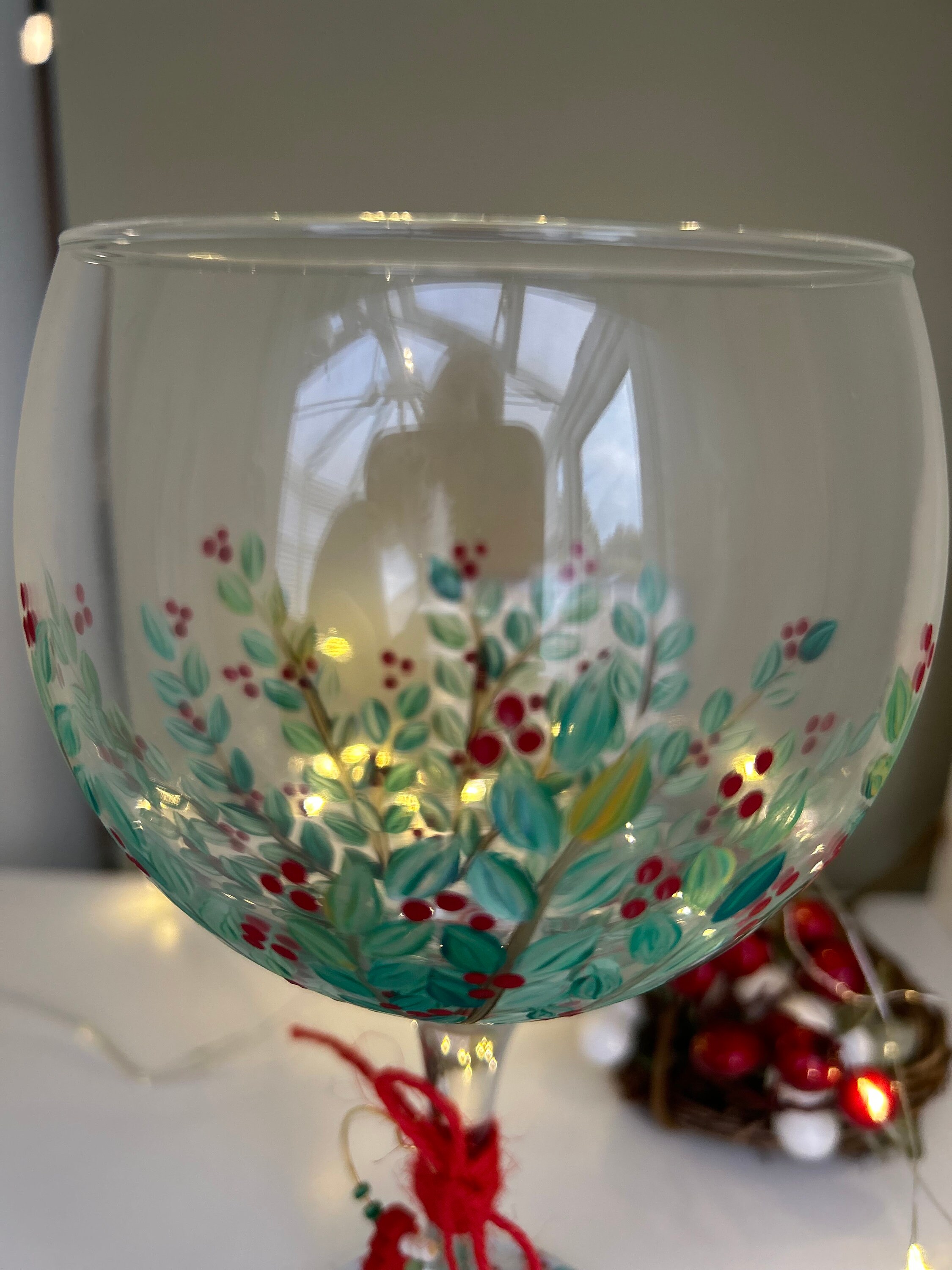 Hand Painted Gin Glass Etsy UK