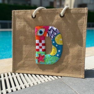 Beachbag | punch beachbag | beach bag | personelized beach bag | jute bag | jute beach bag
