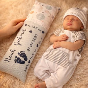Personalized Birth Pillow with Baby Stats | Custom Newborn Gift | Personalized Birth Pillow | Name, Date, Weight, Height | Baby Keepsake Gift