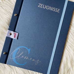 Roth certificate folders personalized in different versions Blau
