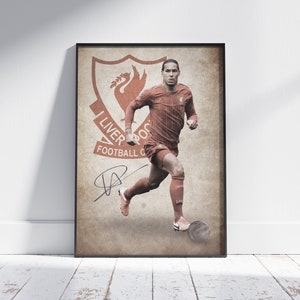 Virgil van Dijk - Retro memorablia with signature | poster or framed