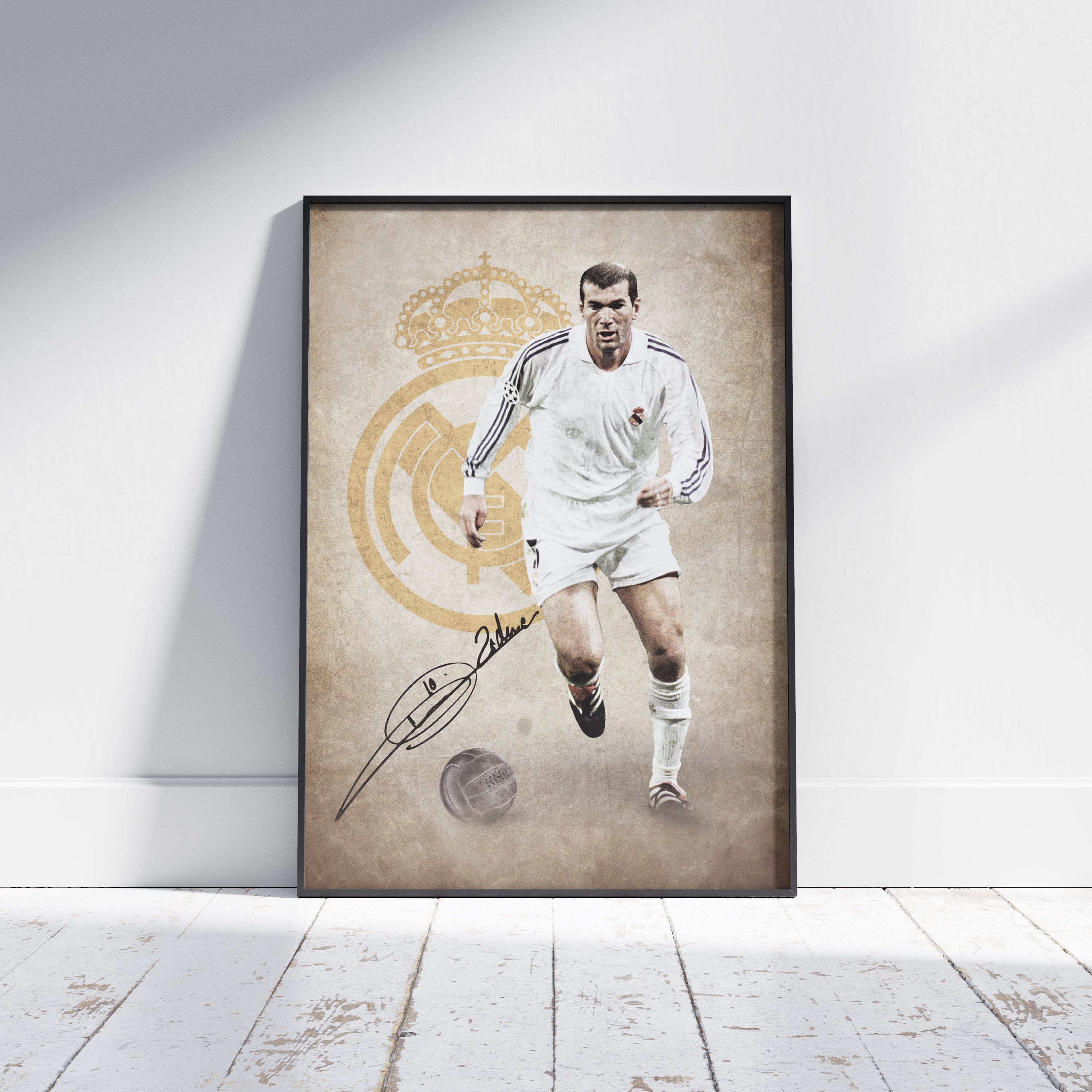 Zinedine Zidane - Retro Memorablia With Signature | Poster or