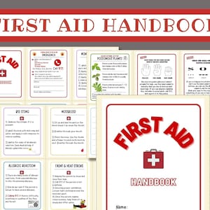 First Aid & Emergency Preparedness Printable, First Aid Handbook, Girl Scout, Classroom, Homeschool, Doctor, Nurse, SOS hand signal