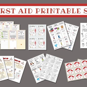 First Aid &amp; Emergency Preparedness Printable, First Aid Handbook, Girl ...