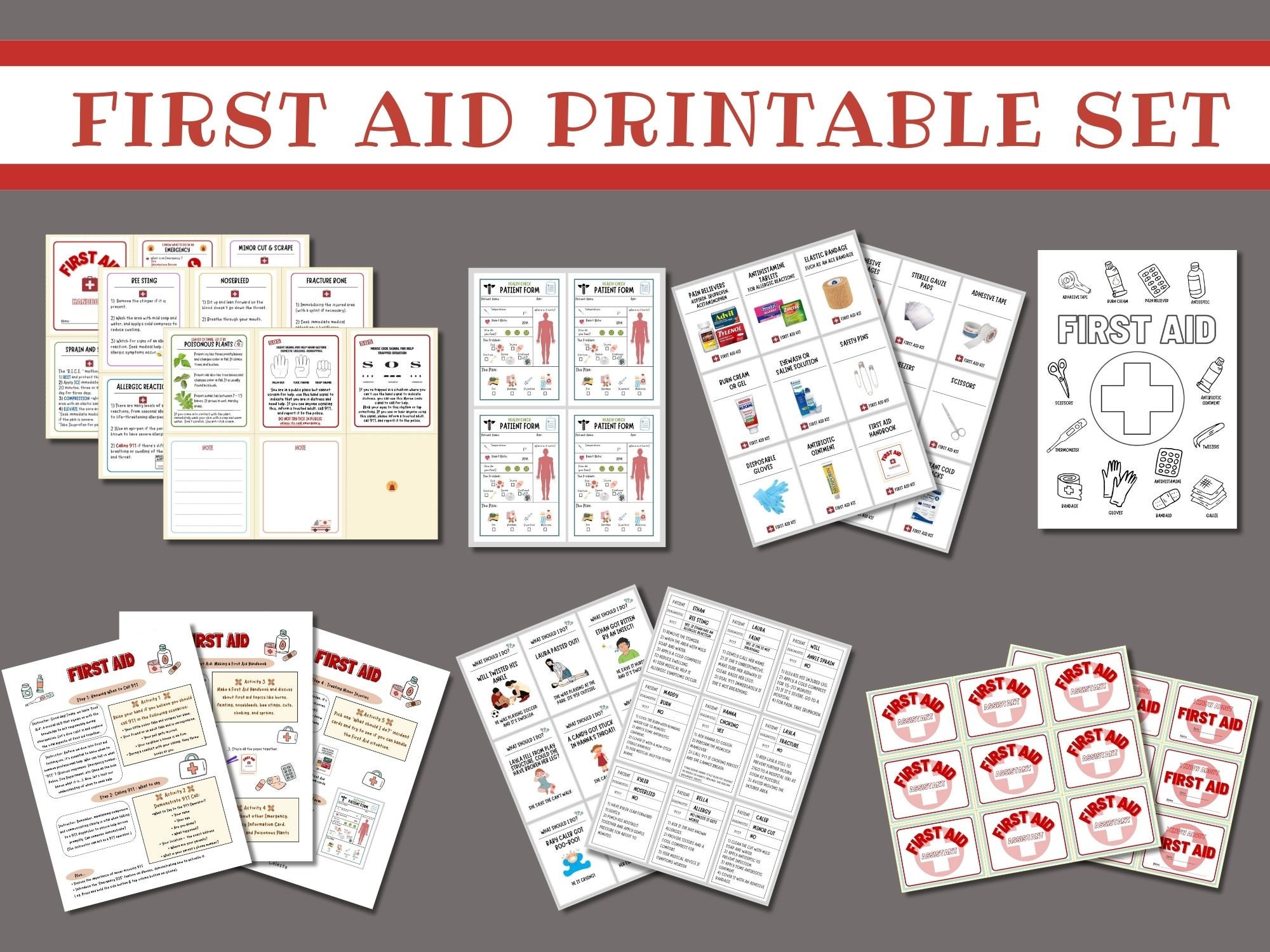 first-aid-emergency-preparedness-printable-first-aid-handbook-girl-scout-classroom-homeschool-doctor-nurse-sos-hand-signal-etsy for Free Printable First Aid Guide First Aid & Emergency Preparedness Printable, First Aid Handbook, Girl Scout, Classroom, Homeschool, Doctor, Nurse, SOS Hand Signal - Etsy for Free Printable First Aid Guide