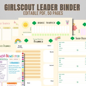 Girl Scouts Leader Binder Set, Troop Leader Planner, Meeting Planner ...