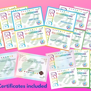 Girl Scout Daisy Petal Award Certificate, Editable include Bridging Certificate, 20 Certificates