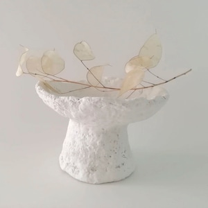Recipiente de papel machê, Tigela feita com papelão reciclado, Bandeja rústica wabi sabi e japandi, Papel machê Murieladas
