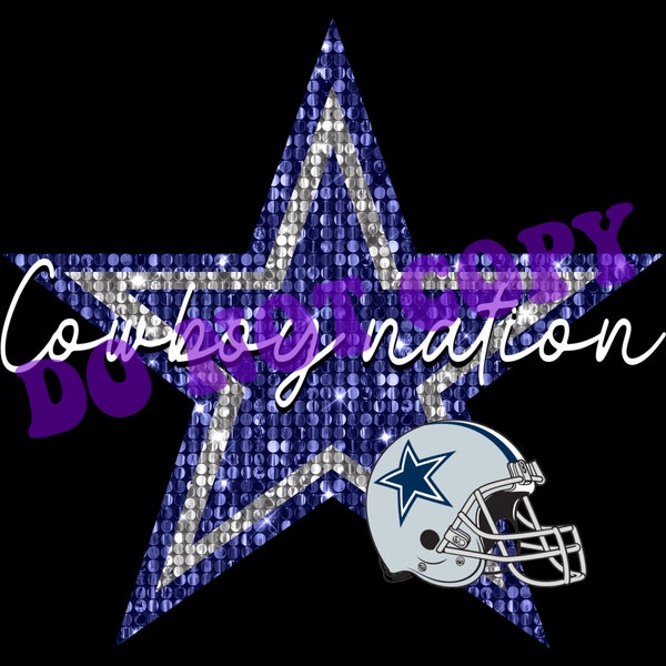 Cowboys sequin / cowboys / Cowboyspng / Sequin embroidery png / digital file / faux sequin / cowboys faux sequin