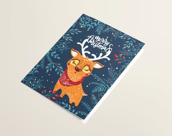 Christmas Reindeer Card Set w Envelopes