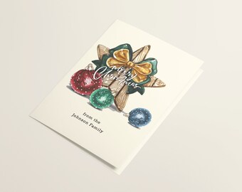 Vintage Christmas Star Card Set w Envelopes