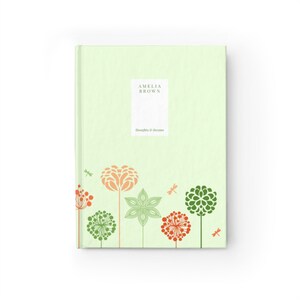 Green Spring Journal | Tagebuch für Erwachsene | Gefütterte Journale | Personalisiertes Journal | Tagebuch | Personalisiertes Tagebuch zum Verschenschen