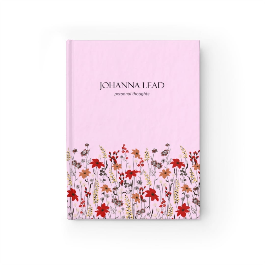 Pink Pressed Flower Garden | Journal for Adult | Lined Paper Journal ...