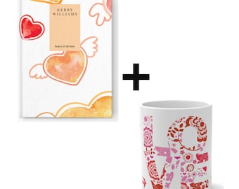 Limited Watercolor Hearts Journal + Color Changing Mug Bundle | Journal for Adults | Limited edition Valentine’s Day journal | Coffee Mug