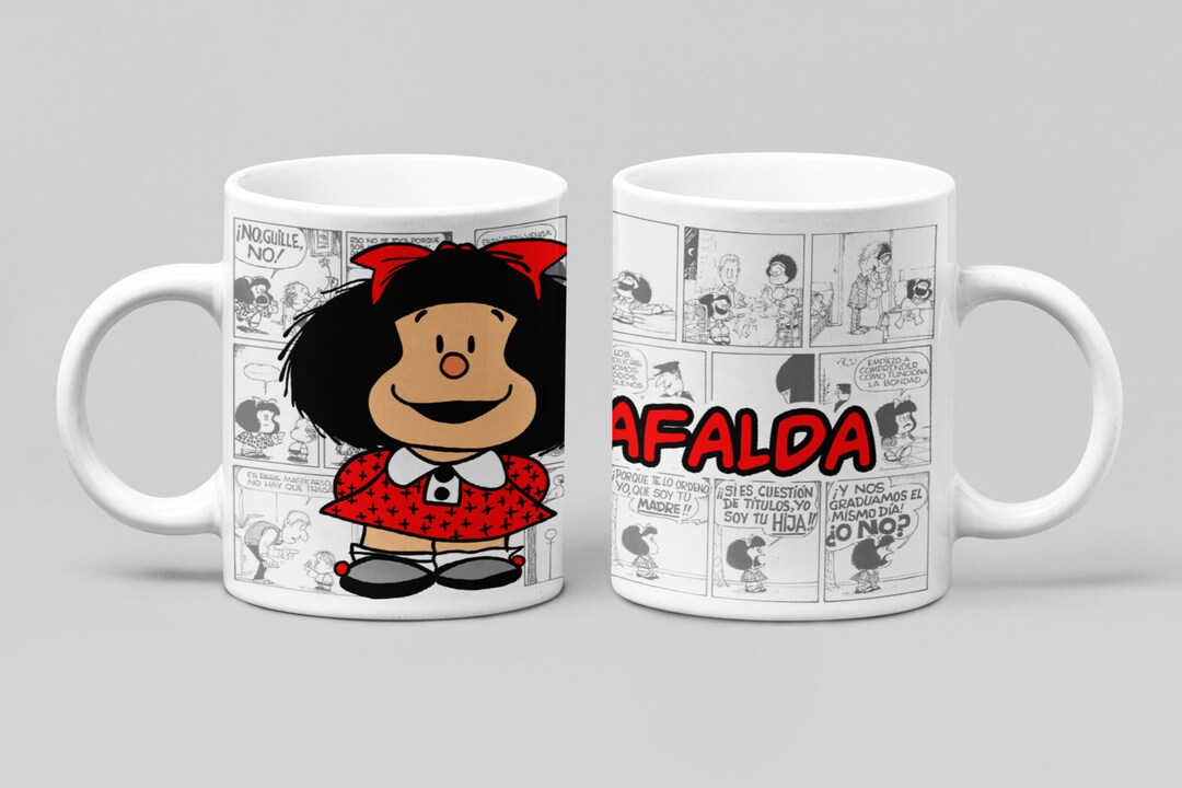 Mafalda Inspired Mug, Funny Cartoon Coffee Cup, Unique Gift for Fans ...