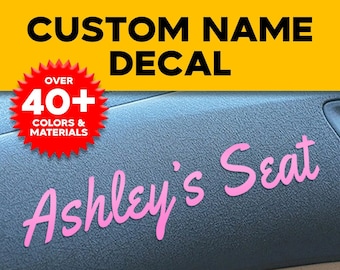 CUSTOM Girlfriends Name Decal -  Personalized Color Vinyl Sticker - Car, Window, Laptop, Bottle - Waterproof -Over 40 Colors! -FREE SHIPPING