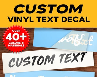 CUSTOM Vinyl Decal Stickers Personalize Your Own Sticker Car, Window, Laptop, Bottle, Glassware, Wedding, Business - Any Text, Image, Logo