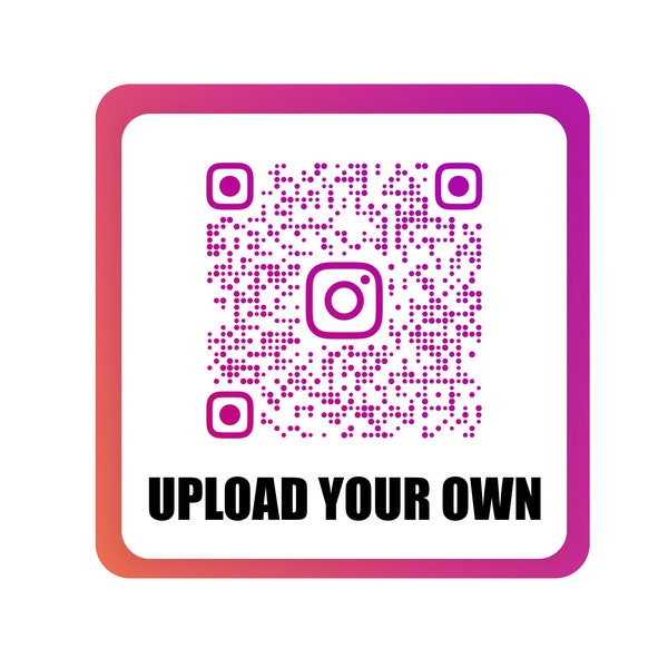 CUSTOM QR Code Labels Stickers for Social Media, Business, Branding, Promotion - Facebook Instagram Twitter Snapchat TikTok - Rounded Square