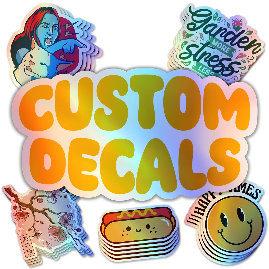 Custom HOLOGRAPHIC STICKERS - Individually Die Cut Decals for Fun ...