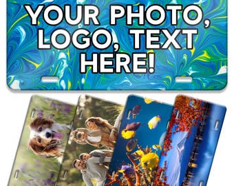 Custom License Plate - Upload Your Own Image - Personalized Vanity Plate Auto Accessory for Car, Truck, Vehicle