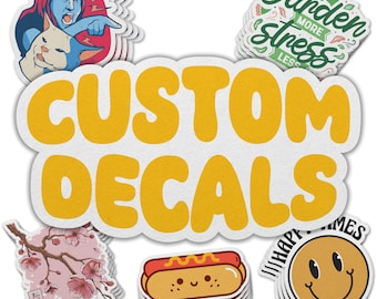 Custom MATTE STICKERS - Individually Die Cut Decals for Fun, Business, Water Bottles, Birthdays, Gifts - Waterproof!