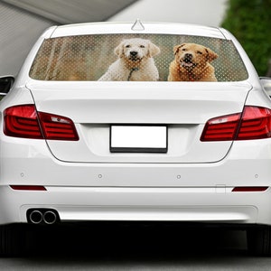 Car Rear Window Screen Customized CUSTOM Rear Car Window 60/40 Perforated Decal - CUSTOM SIZE - One-way ...