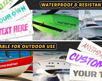 thumbnail image 2 of Custom Boat Registration Numbers - 2 Pack Vinyl Decals With Air Release Technology 2 of 5