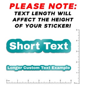 CUSTOM Text Stickers - Fully Customizable Quote, Words Vinyl Decal for ...