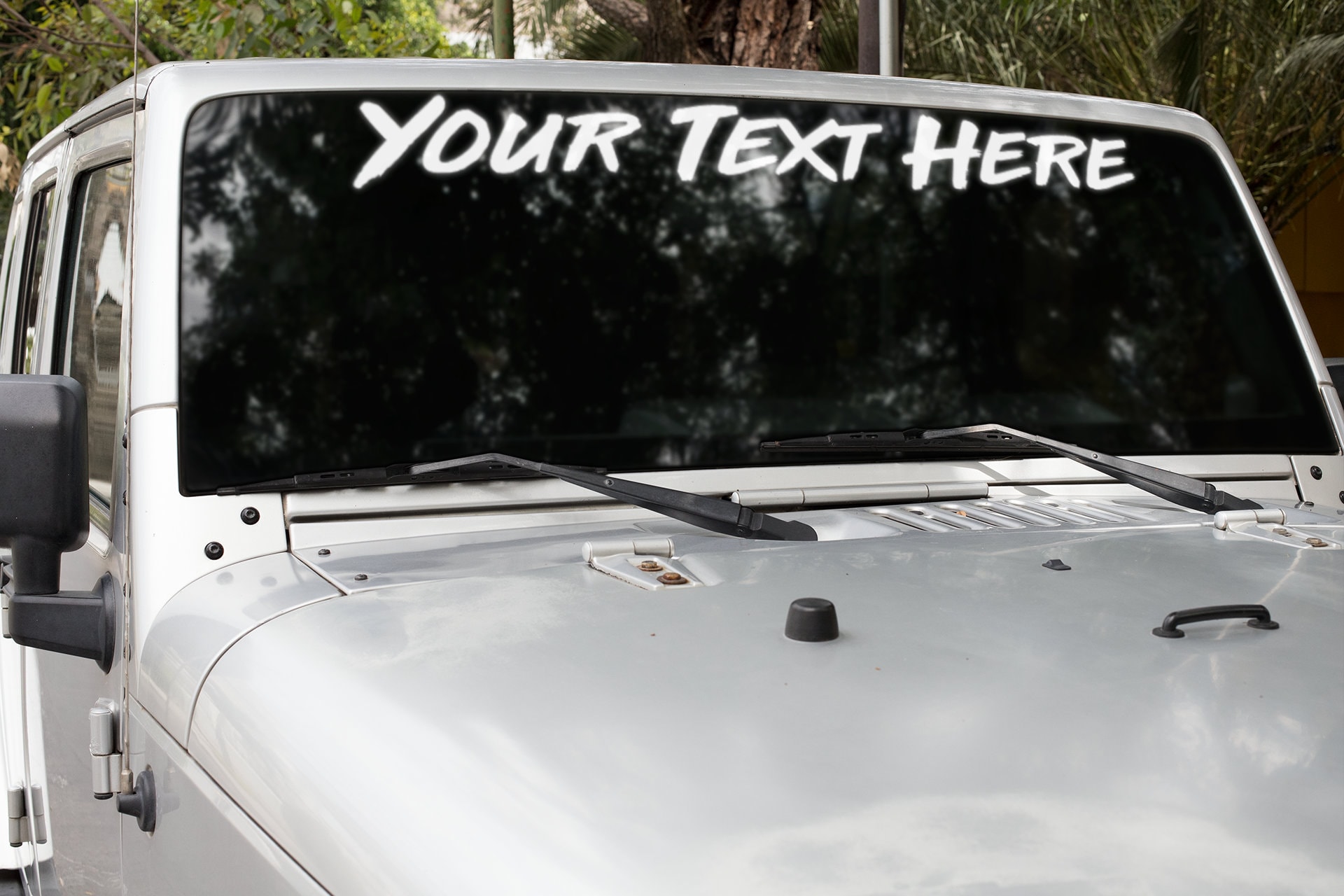 CUSTOM Vinyl Text Car Banner - Make Your OWN Words, Name, Size & Color! Personalized Windshield, Truck, Vehicle Sticker Decal - Waterproof!