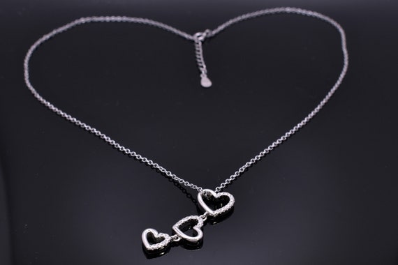 アクセサリー RILY Three Hearts Necklace Silver Sterling Silver Three Hearts Necklace | FashionJunkie4Life
