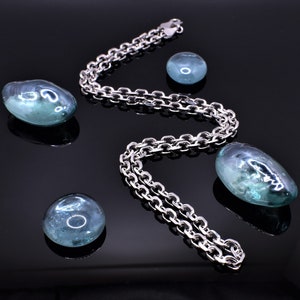 Blackened Sterling Silver Mariner Link Chain: Diamond Cut Anchor Necklace