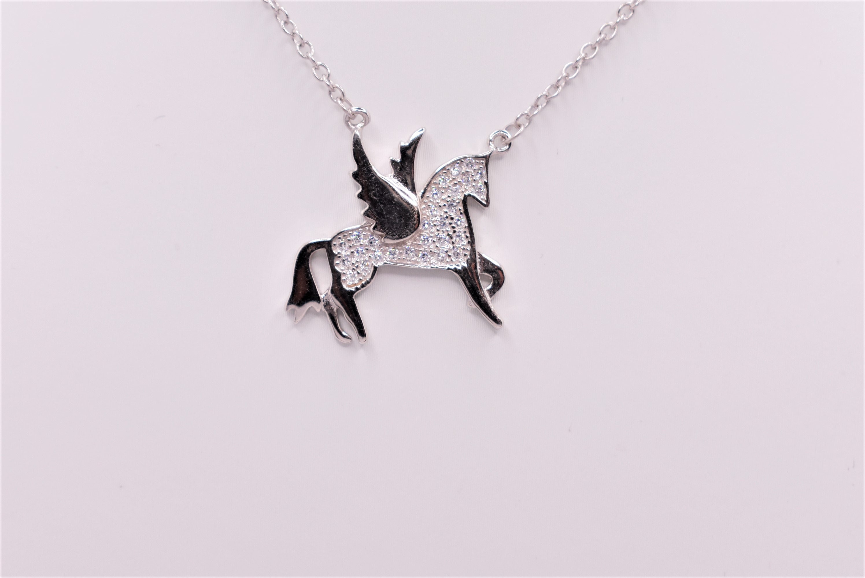 925 Sterling Silver Necklace Female Pony Pendant Collarbone Chain Silver Jewelry Horse 925 Sterling Silver Necklace Female Pony Pendant Collarbone Chain Silver Jewelry Horse