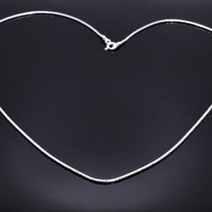 Sterling Silver Snake Chain Necklace: Minimalist Modern Jewelry (0.8mm)