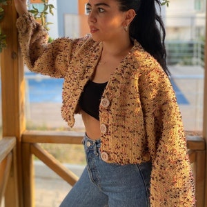 Autumn Breeze Knit Cardigan | 100% handmade |  Oversized Cardigan |  Chunky Cardigan | Christmas, Halloween, Valentine’s Day, Mother's Day