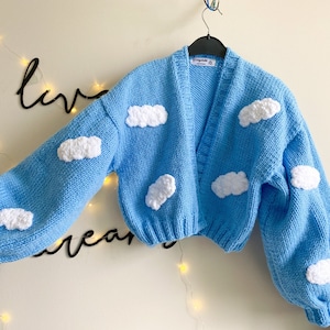 Cloud Knit Cardigan | 100% handmade |  Oversized Cardigan |  Chunky Cardigan | Christmas, Halloween, Valentine’s Day, Mother&#39;s Day
