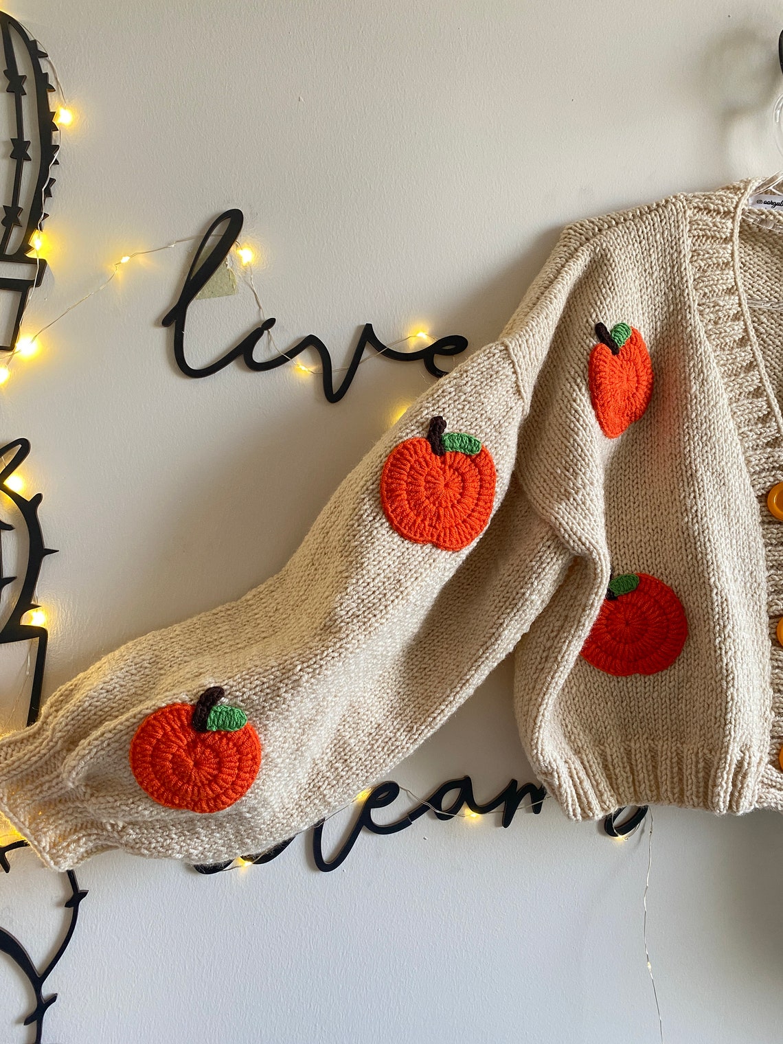 Pumpkin Chunky Cardigan Handmade Sweater for Women Pumpkin - Etsy