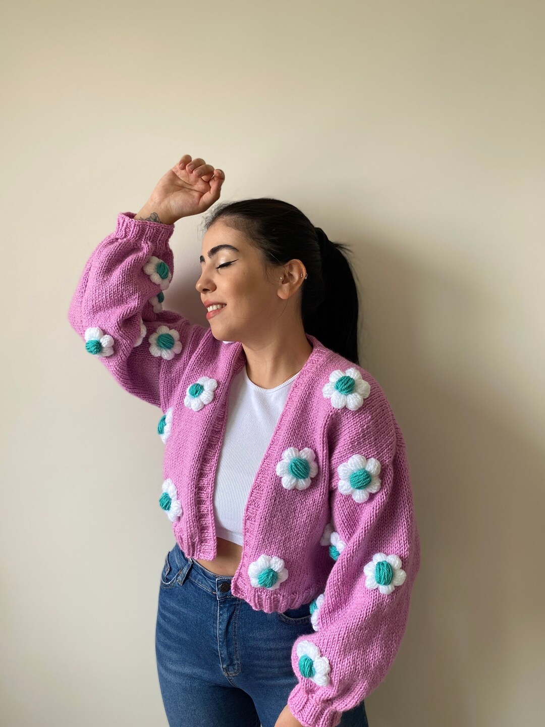 Daisy Chunky Cardigan | Handmade Sweater for Women | Daisy Knit Jacket | Oversized Daisy Cardigan | Christmas Unique Gift for Her - Etsy Daisy Chunky Cardigan | Handmade Sweater for Women | Daisy Knit Jacket | Oversized Daisy Cardigan | Christmas Unique Gift for Her - Etsy