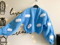 Handmade Wool Cloud Knit Cardigan - Oversized Chunky Sweater