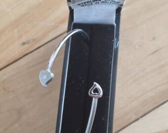 Sterling zilveren hart bangle