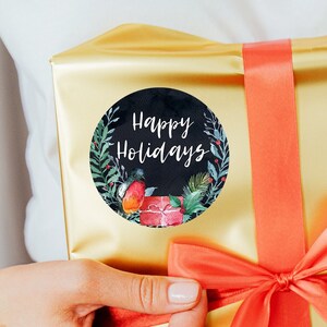 10 etichette regalo di Natale, adesivi natalizi, adesivi per feste felici, confezioni regalo