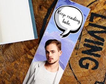 Segnalibro Dacre Montgomery, portapagina laminato lucido, regalo per lettori