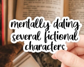Fictional Character Sticker, Fandom Comfort, Glossy Waterproof Vinyl, Funny Bookworm Decal, Fandom Gift