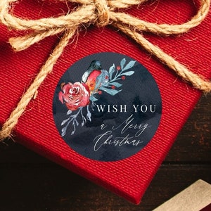 10 etichette regalo di Natale, adesivi natalizi, adesivo di Buon Natale, adesivo di buone feste, confezione regalo