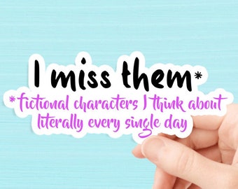 Fictional Characters Sticker, Waterproof Vinyl, Fandom Sticker, Fan Decal
