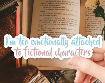 Fictional Characters Glossy Sticker, Book Lover Gift, Funny Bookworm Decal, Fandom Gift