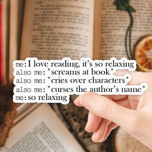 Adesivo da lettura, Adesivo da lettura divertente, Adesivo nerd del libro, Adesivo lettore, Adesivo personaggio immaginario, Adesivo Fandom, Adesivo impertinente