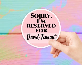 David Tennant Fan Sticker, Waterproof Laptop and Water Bottle Decal for Fans