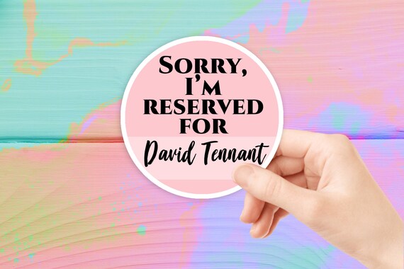 David Tennant Fan Sticker, Waterproof Laptop and Water Bottle Decal for Fans