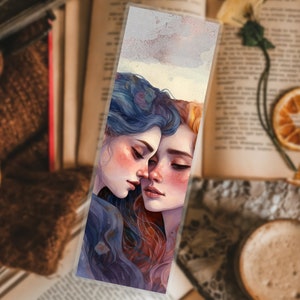 Segnalibro d'arte femminile, segnalibro d'arte lesbica, segnalibro gay, segnalibro LGBTQIA+, segnalibro donna, segnalibro acquerello